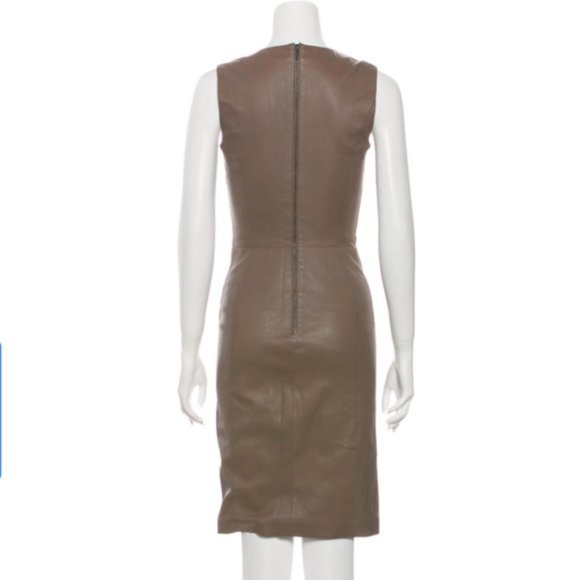 Maison Ullens Lamb Leather Beige Dress - Picture 2 of 3